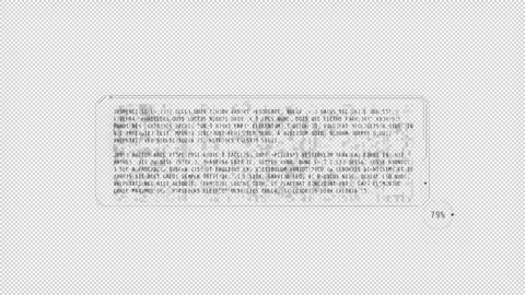 Medium text decoding window with color glitch effect. Video stock 244959365