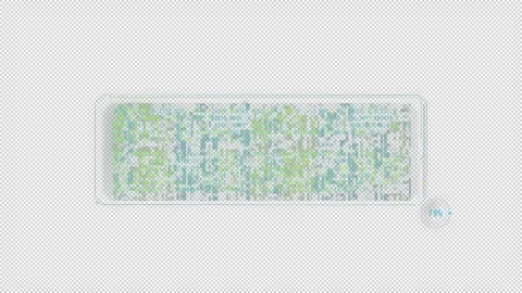 Medium text decoding window with color glitch effect. Video stock 245466555