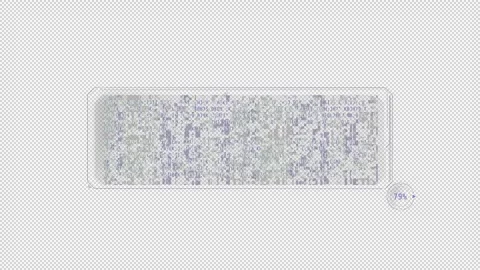 Medium text decoding window with color glitch effect. Video stock 247148505