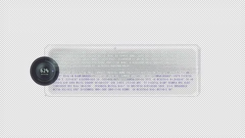 Medium text decoding window with percentage loader. Stock Footage 247416003