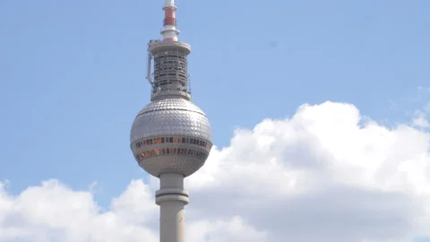 Medium of the top of the Berlin TV Tower on sunny day in Germany Stock-Footage 284490065