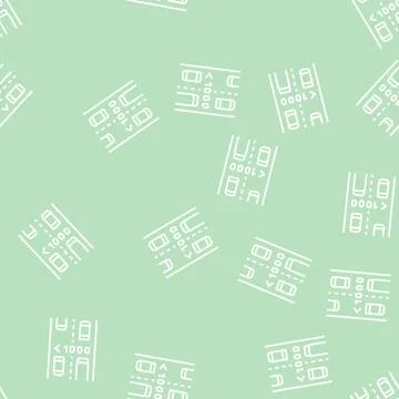 Medium traffic road line seamless pattern Stock Illustration