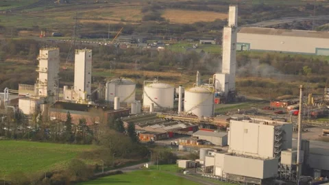 Medium View of Gas Production Factory Stock Footage 332173763