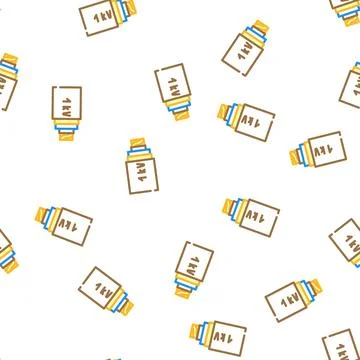 Medium voltage cables vector seamless pattern Stock Illustration