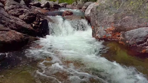 Medium waterfall in Norway Stock-Footage 245374455