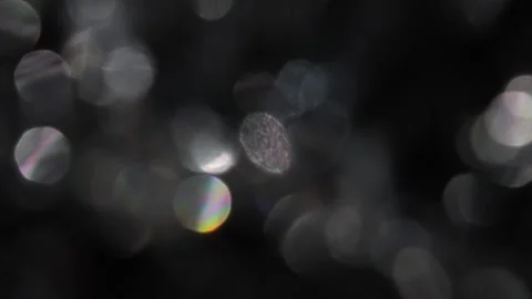 Medium white and rainbow colored bokeh glow in the dark Stockbeeldmateriaal 318059022