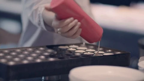 Medium Wide Mini Pancakes Stock Footage 96289600