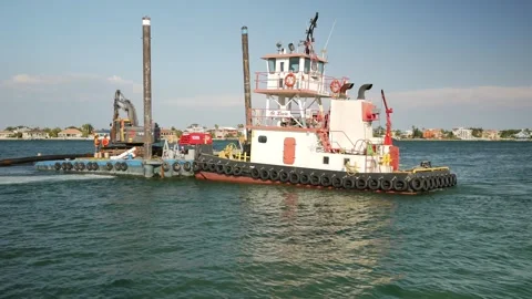 Medium Wide view pan right to left of Looking out to Pass-a-grille channel. Dred Stock Footage 277663883
