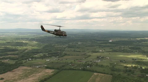 Medivac flying from the air Stock Footage 41240147