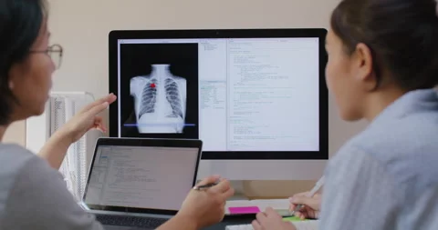 Medtech developer code programming for medical innovation platform. Video stock 221631168