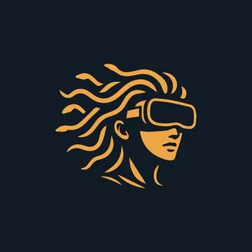 Medusa Tech VR Logo 6 Ilustração Stock