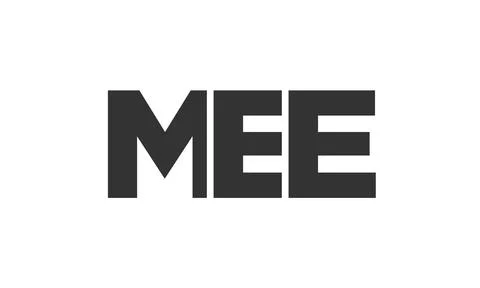 MEE logo design template with strong and modern bold text. Initial based ve.. Stock Illustration