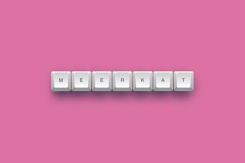 Meerkat text on a 3d keyboard button with shadow concept series Иллюстрация