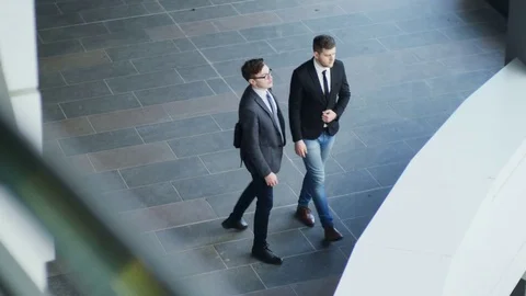 Meet at the Business Centre Stock Footage 72381522