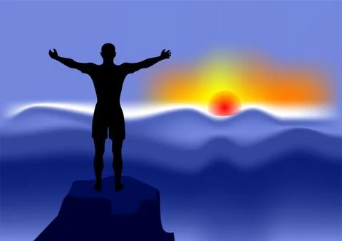 Meet the dawn Stock Illustration