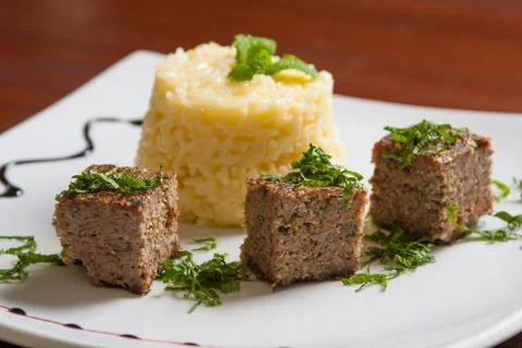 Meet kibbeh meal Stock Photos