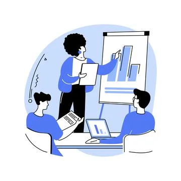 Meet stakeholders isolated cartoon vector illustrations. Stock Illustration