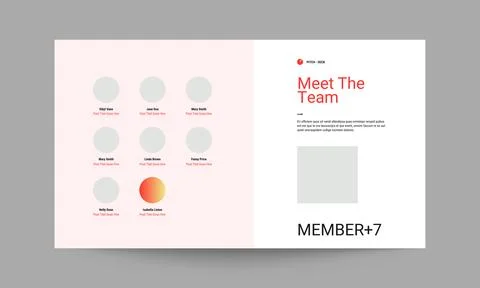 Meet The Team Presentation Template Illustrazione stock