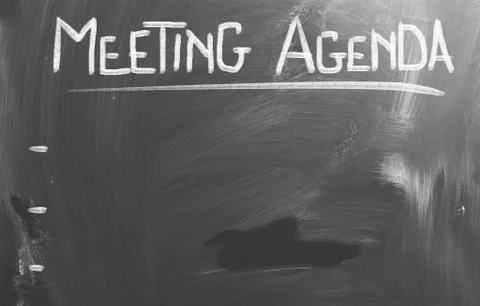 Meeting agenda concept Illustrazione stock