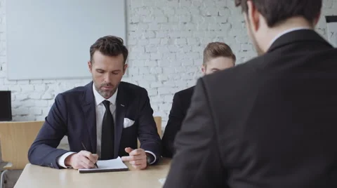 Meeting with candidate, job interview Stock Footage 62421684