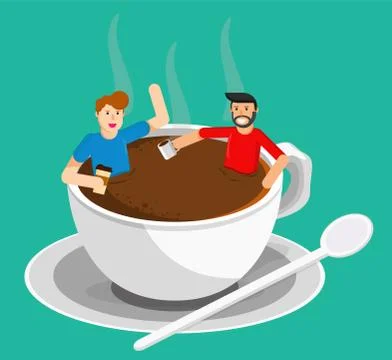 Meeting coffee Stock Illustration