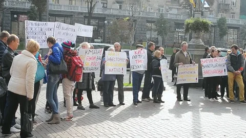 Meeting devoted to buildings construction in progress in Kiev, Ukraine, 스톡 동영상 71121950