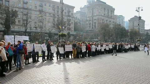 Meeting devoted to buildings construction in progress in Kiev, Ukraine, 스톡 동영상 71122930