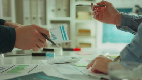 At the meeting, enterprising colleagues of medium-sized businesses actively Stock Footage 259708311