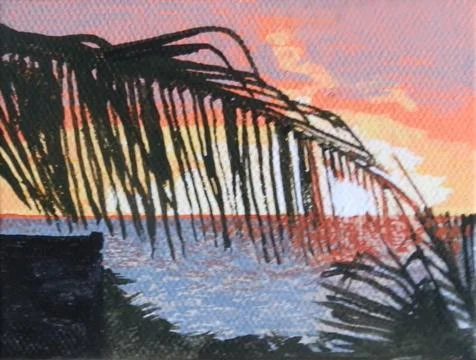 Meeting of the fronds Stock Illustration