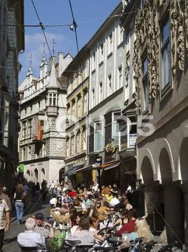 Meeting graz old city center austria tourism Stock Photos