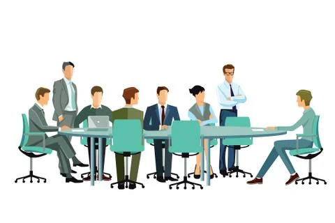Meeting in the group Stock Illustration