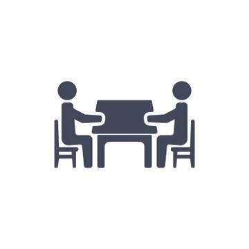 Meeting Icon Vector flat design style Stock Illustration