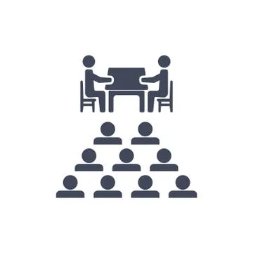 Meeting Icon Vector flat design style Stock Illustration