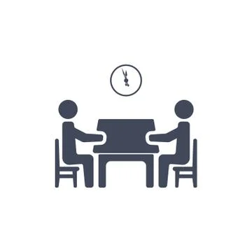 Meeting Icon Vector flat design style Stock Illustration