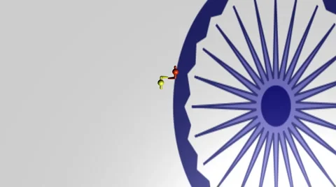 Meeting on India map flag animation Stock Footage