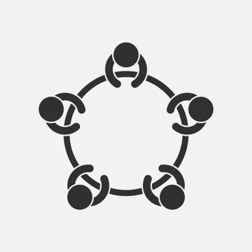 Meeting isolated on white background. Vector illustration. Illustrazione stock