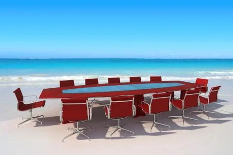 Meeting by the ocean Stock Illustration