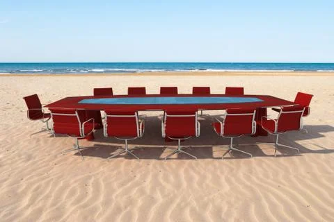 Meeting by the ocean Stock Illustration