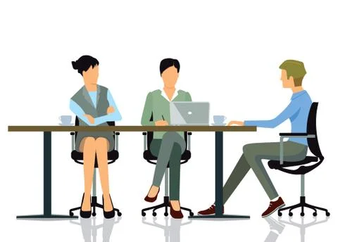 Meeting at the office Stock Illustration