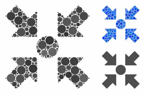 Meeting point Composition Icon of Spheric Items 스톡 일러스트