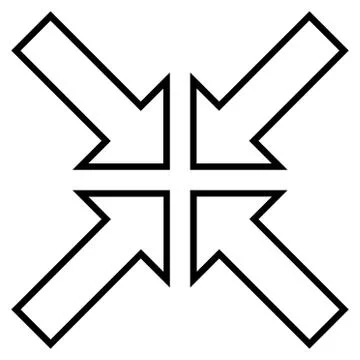 Meeting Point Contour Vector Icon Stock Illustration