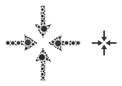 Meeting Point Icon - Contagious Composition Stock Illustration