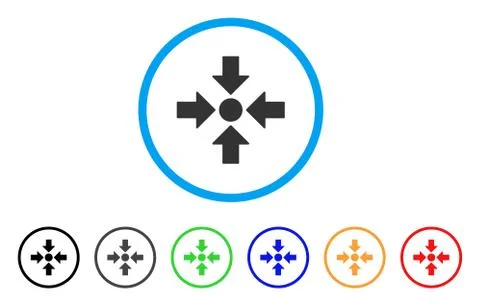 Meeting Point Rounded Icon Stock Illustration