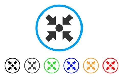 Meeting Point Rounded Icon 스톡 일러스트