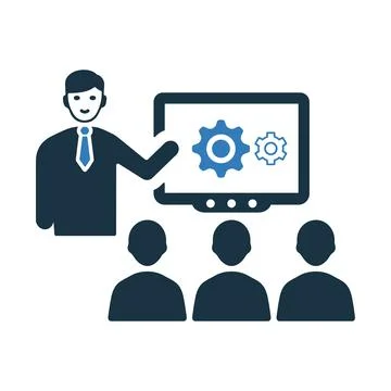 Meeting, presentation icon / vector graphics Stock Illustration