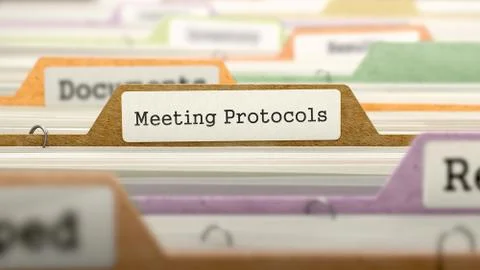 Meeting Protocols - Folder Name in Directory Stock Illustration