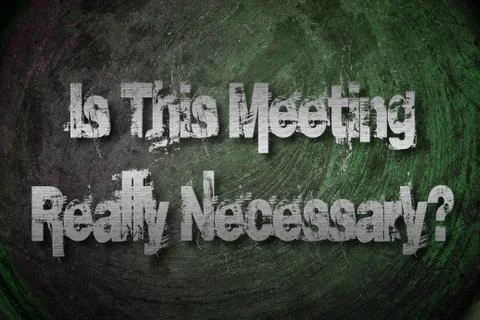 Is this meeting really necessary concept Stock Illustration