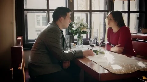 Meeting in a restaurant Stock Footage 49110259