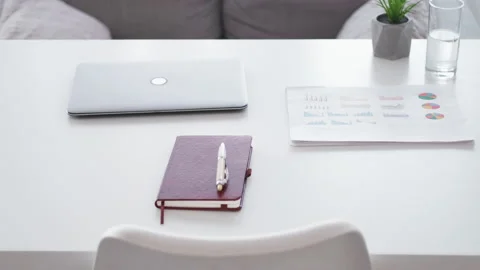 Meeting room office interior work place light Stock Footage 232485671