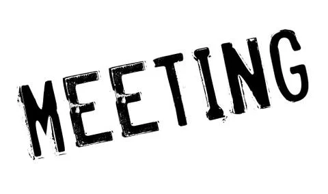 Meeting rubber stamp Stock Illustration